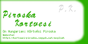 piroska kortvesi business card