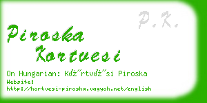 piroska kortvesi business card